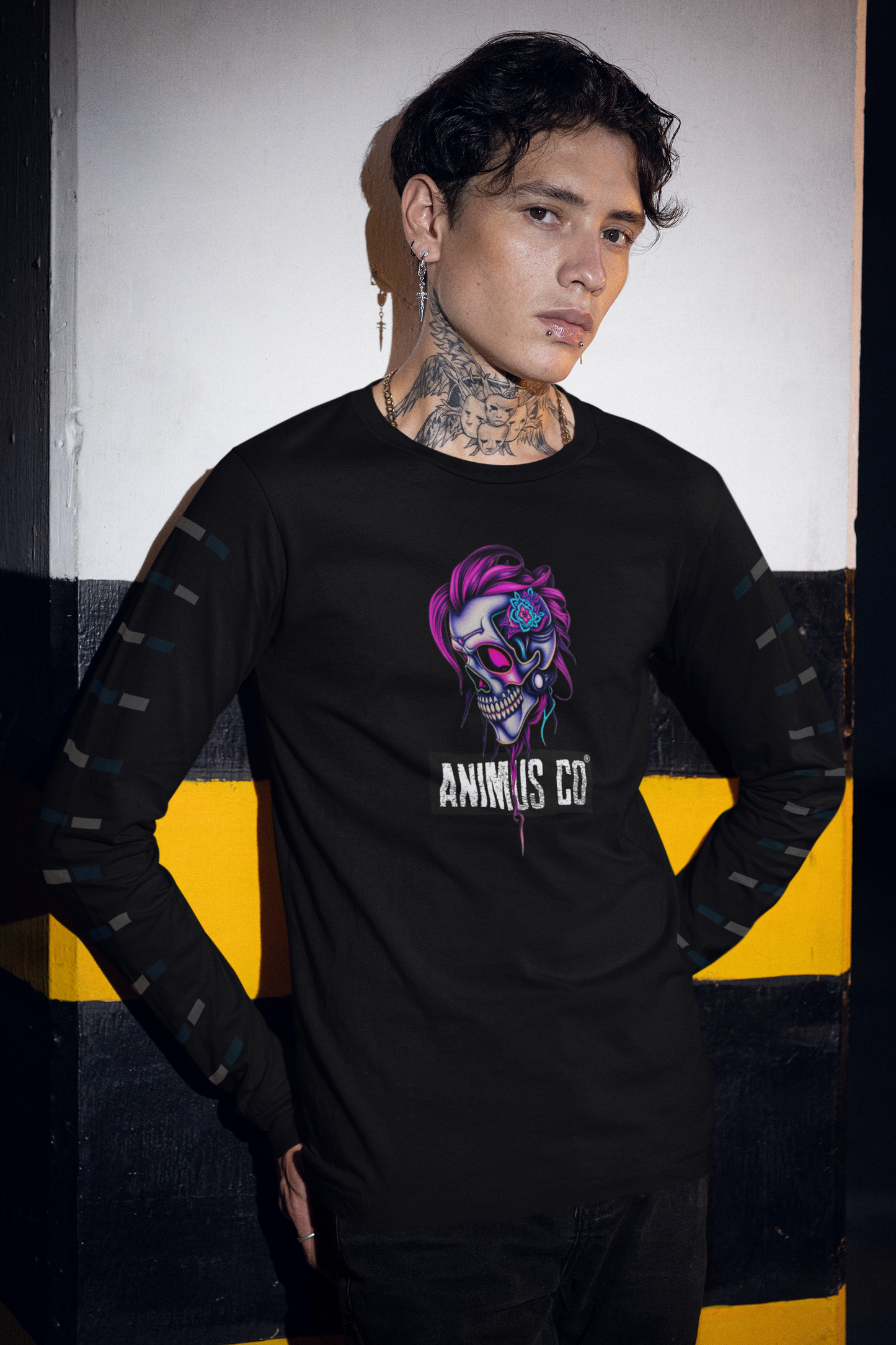 Neon Skull - Long Sleeve Tee